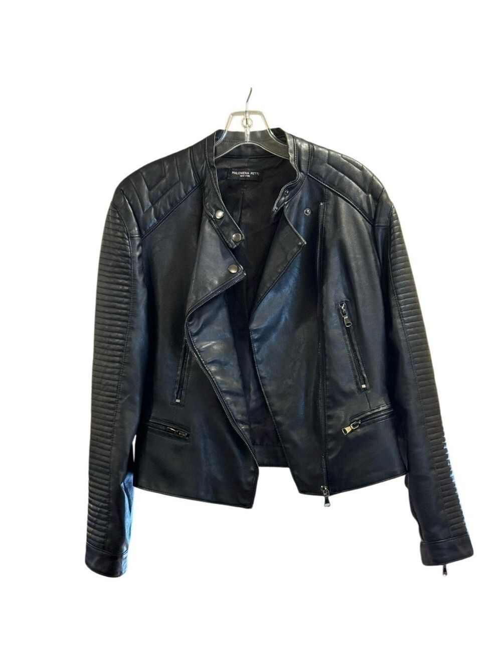 Philomena Petti New York Faux Leather Motorcycle Jacket Large